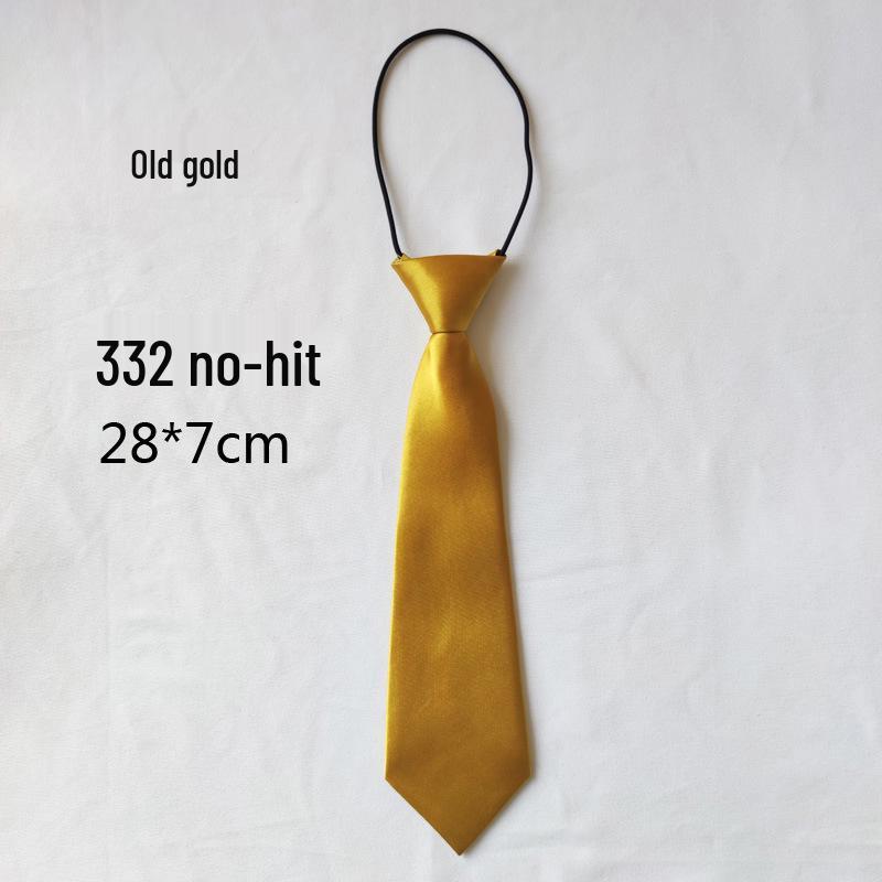 Solid Color Short Pullover with Cute Tie for Women & Children - Casual Uniform Accessory