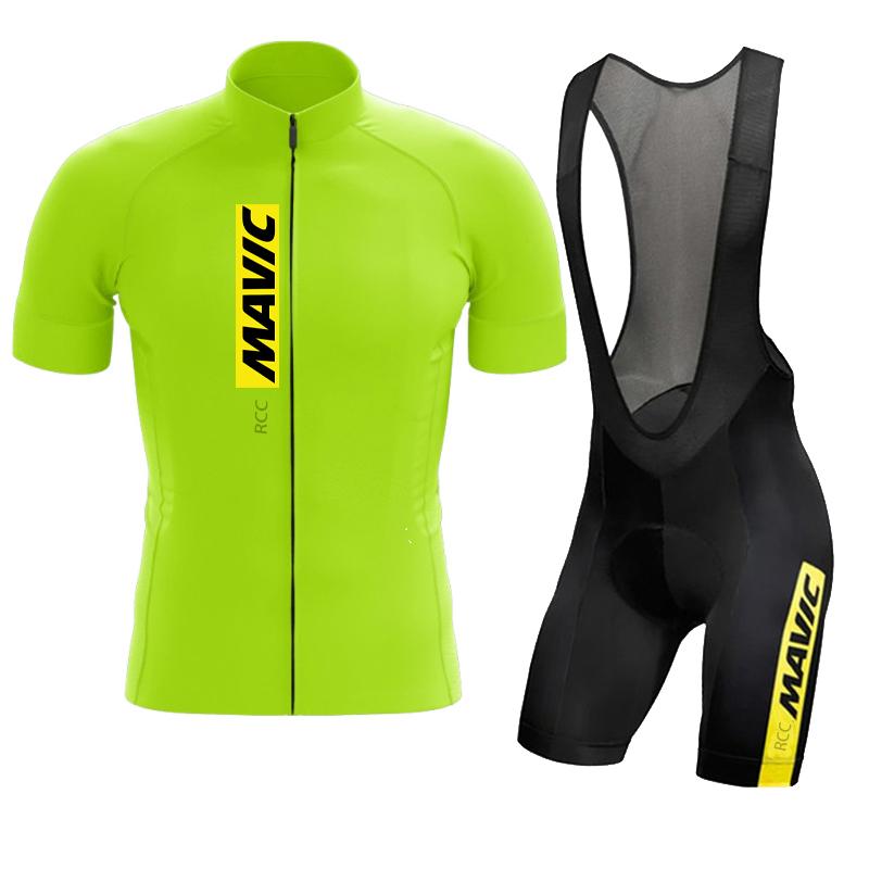 RCC MAVIC Summer Team Summer Cycling Jersey Set Sport Mtb Bicycle Clothing Breathable Short Sleeve Shirt Bike Bib Shorts Ciclism