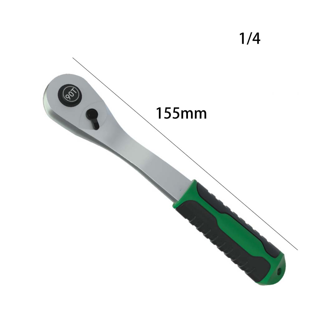 Ratchet Wrench 1/4 In Ratchet Drive Rotating Ratchet Hand Tools Reversible 90 Tooth Socket Ratchet Wrench For 3/8 Ratchets