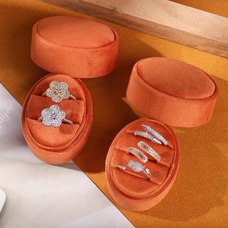 Velvet Oval Ring Box - Jewelry Packaging, In Stock, Fast Shipping