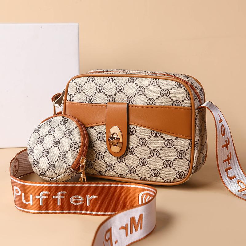 

Spring and Summer Trendy Printed Retro Middle-aged Mom Bag, Single-shoulder Crossbody Bag, Women s Bag