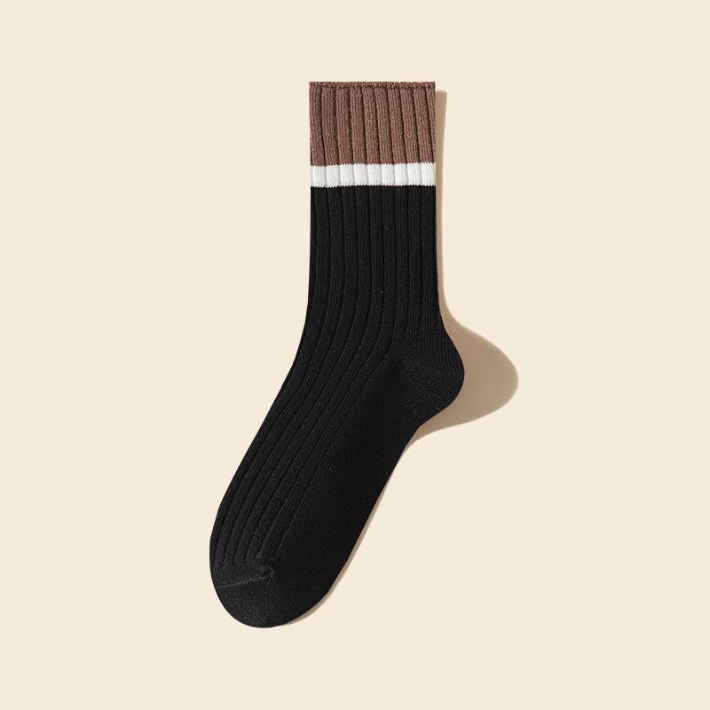 

Женские черные гольфы выше колена с противоскользящим эффектом для осени/зимы One Size