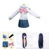 Stylish Sayaka Maizono Danganronpa Anime Uniform Costume Cosplay Suit With Wig