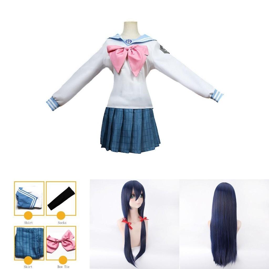 Stylish Sayaka Maizono Danganronpa Anime Uniform Costume Cosplay Suit With Wig