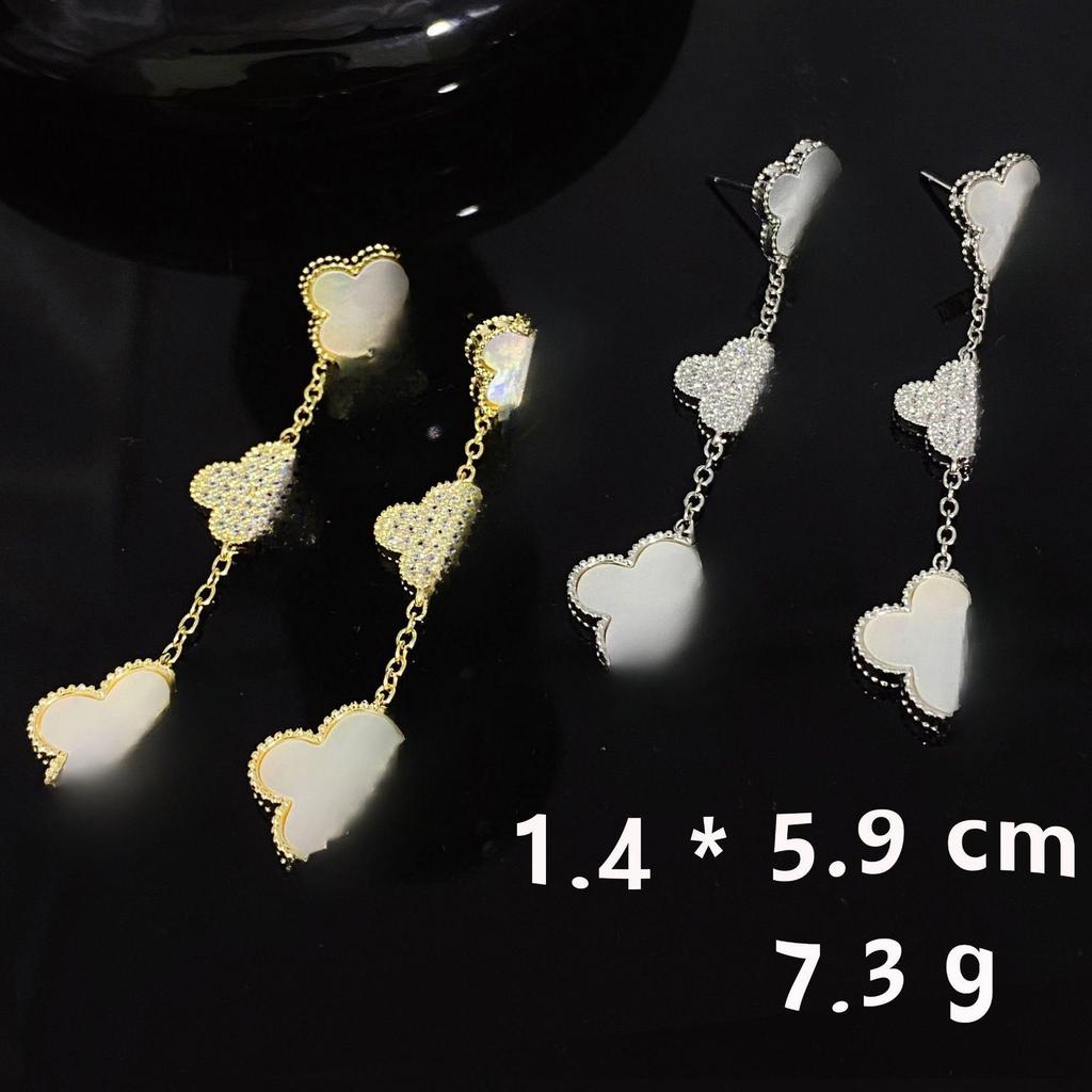 Cercei Exquiziți cu Ciucuri Trifoi cu Patru Frunze Norocos - Declarație de Modă Versatilă