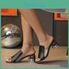 Outerwear Shoes Plussize Thickheeled Plussize Oneshoulder Womens Shoes Midheeled Flipflops
