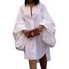 TD2811 Cross-border Autumn Winter Women's Loose Slimming Short Skirt Long Sleeve Split Dress