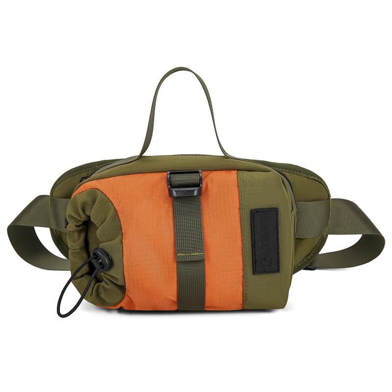 Unisex Crossbody Bag – Korean Minimalist Design Compartment with Water Bottle Holder for Hiking Climbing
