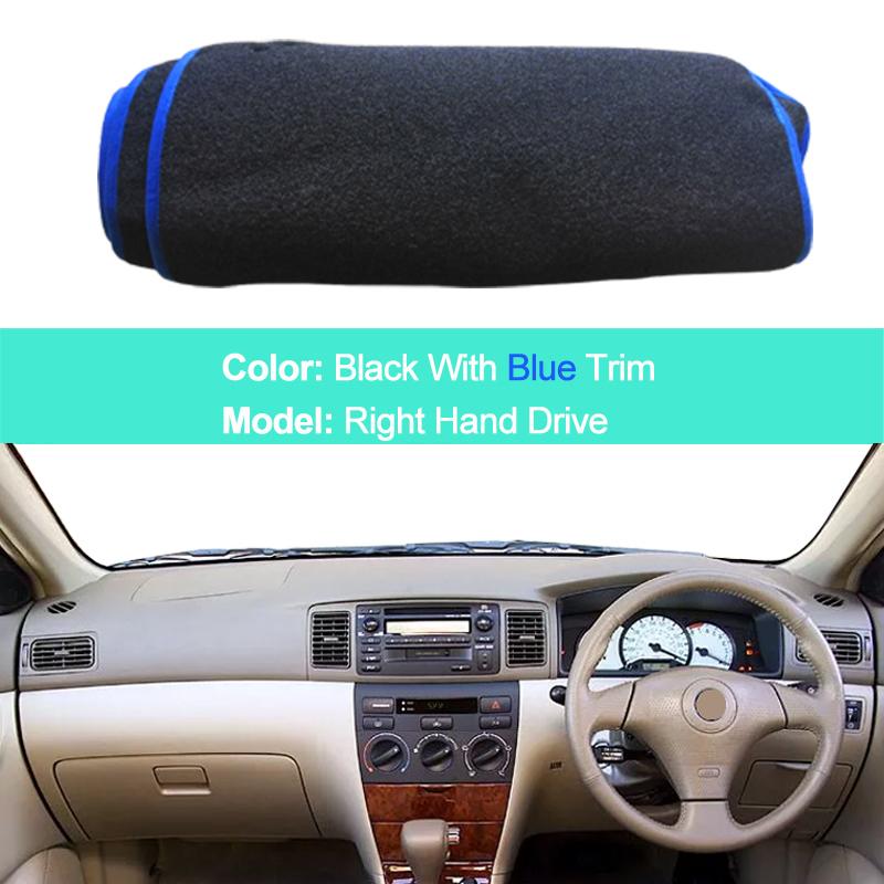 For Toyota corolla Altis Runx Allex 2003 - 2007 LHD RHD 2 Layers Car Dashboard Cover Carpet Cape Rug Shade Carpet Dashmat Pad