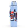 1PC Big Ben United Kingdom Print 750ml Color Plastic Sports Water Bottle Leakproof Flip Straw Lid Suitable for Sports Office Home Use