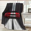 Red and white sports car pattern Flannel printed blanket suitable for all seasons suitable for living room office sofa travel