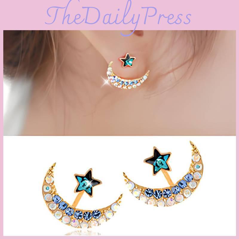 Stunning 2019 New Korean Style Star And Moon Alloy Earrings For Vintage Fashion Lovers