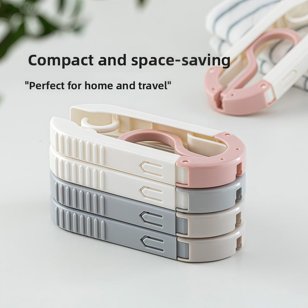 Travel Portable Mini folding clothes hanger anti slip strong home outdoor essential Multi-functional Storage Home Coat hanger