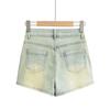 Women's High-Waisted Elastic A-Line American Retro Denim Shorts - Spring & Autumn