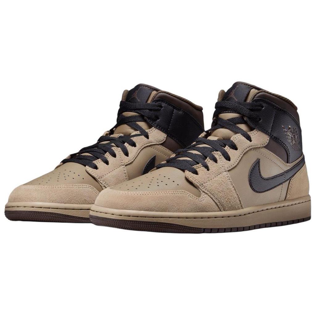 New JORDAN 1 Mid Khaki Baroque Brown HV6422-200