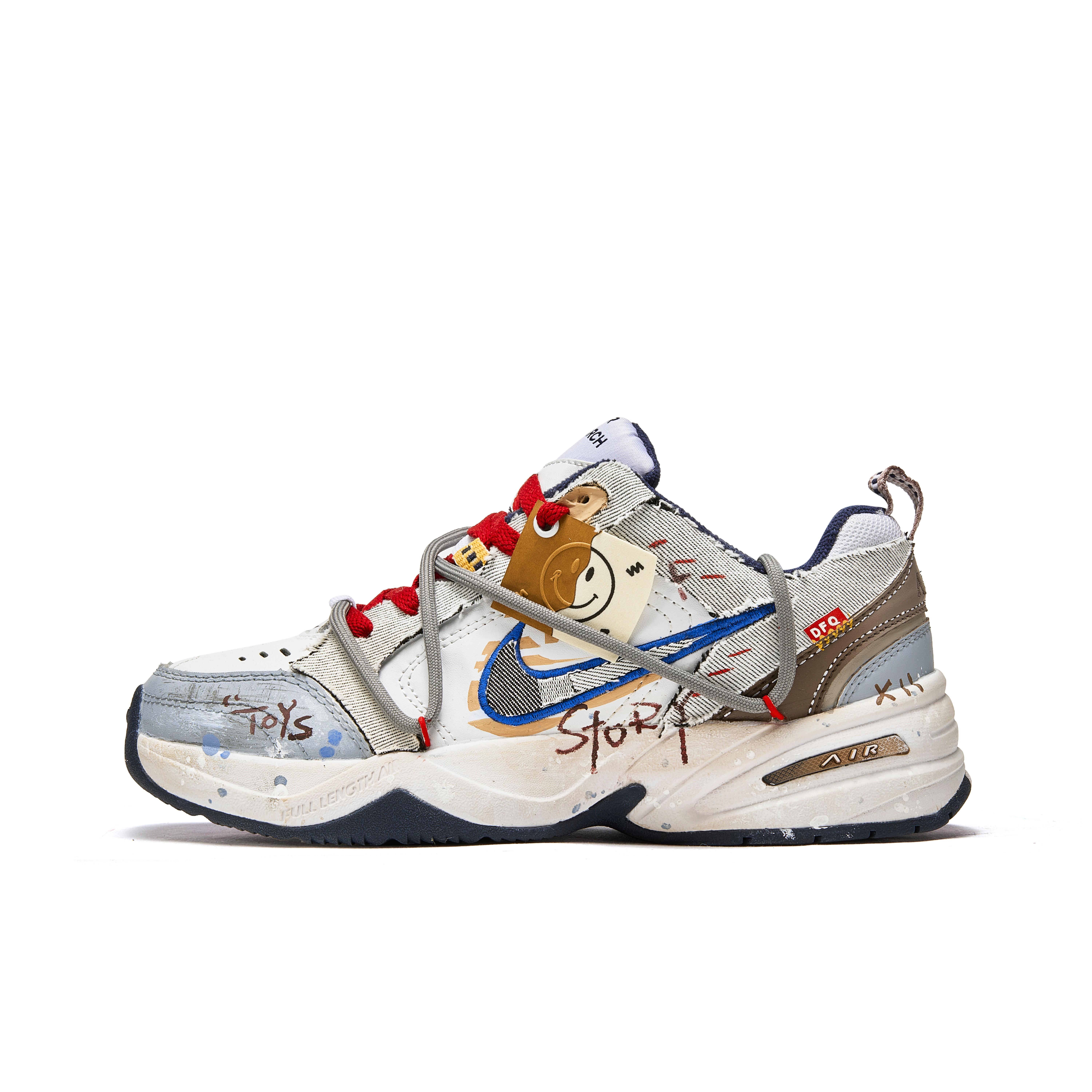

Nike Air Monarch 4 Slip Resistant Low top Chunky Sneakers Unisex Blue White Brown 415445-102(TeamM-) 41