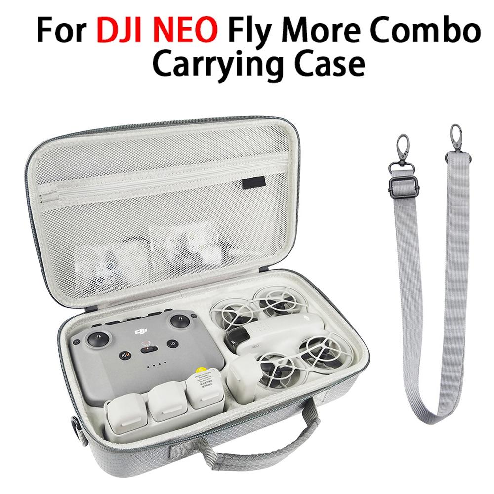 

For Dji NEO RC N3 Case, Large Capacity Portable PU Leather Storage Bag forDji NEO Fly More Combo Drone RC N3 Controller Kit сірий