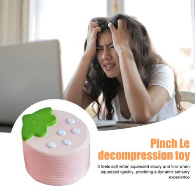 Strawberry Slow-Rising Squeeze Toy Soft PU Fidget for Stress Relief Cute Fruit-Themed
