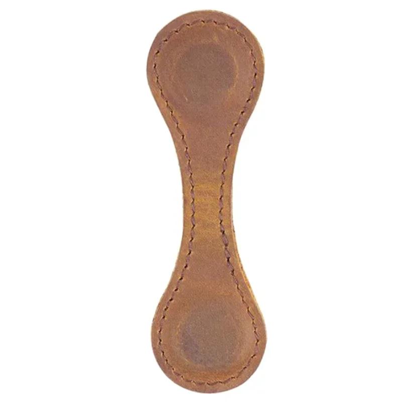 New PU Genuine Leather Magnetic Bookmark Double-sided Magnetic Buckle Notebook Page Pagination Clip Learning Reading Accessories