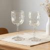Glas Hohes Glas Geprägtes Weinglas Ins Bunte Punkte Kelchglas Bankett