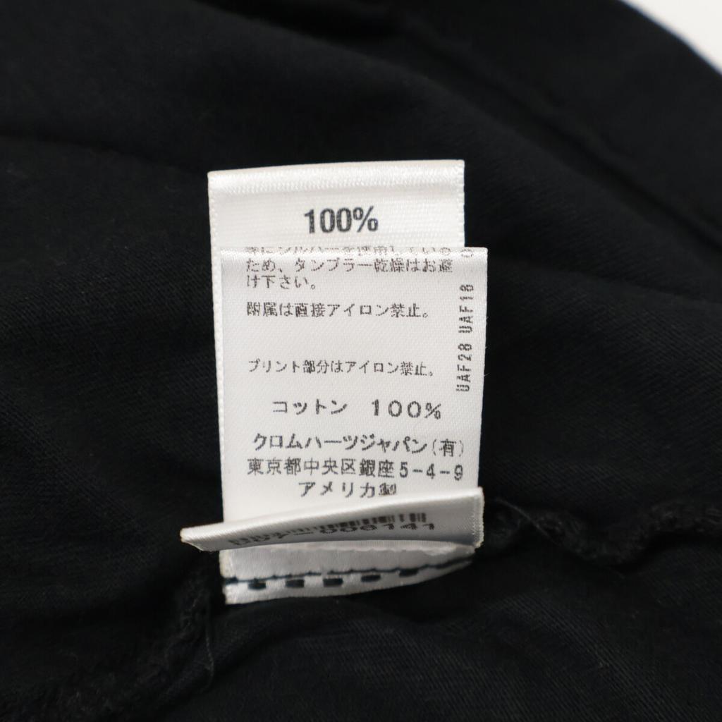 CHROME HEARTS CH POLO L/S BS Flare RS3 Print Long Sleeve Polo Shirt Tops S blackUsed