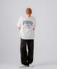 EZKATON Strobe Short Sleeve T-Shirt Cream Gray Kmst6774