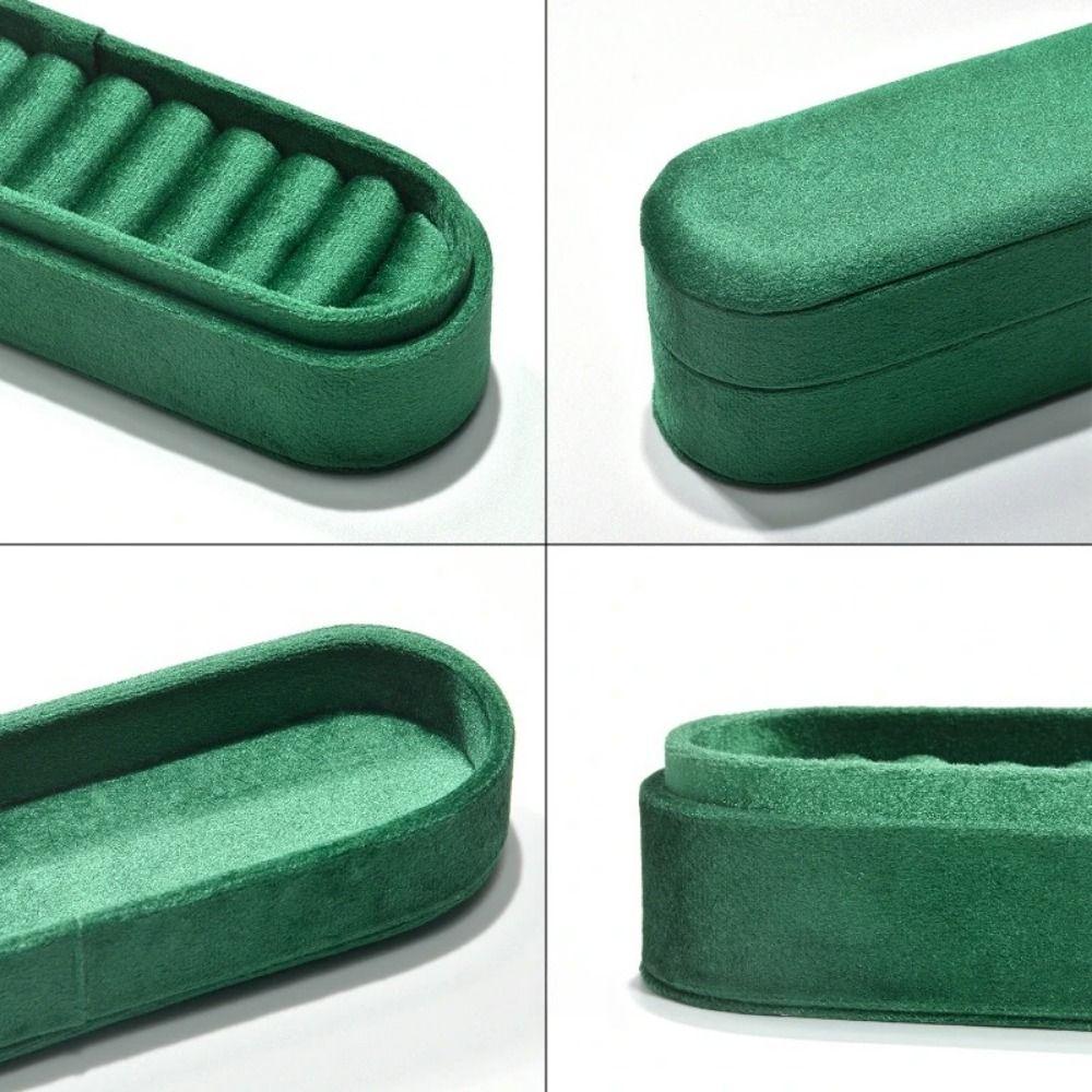 Dust-proof Ring Storage Box Lid Bracelet Organizer High-end Velvet Jewelry Display Tray  Earrings