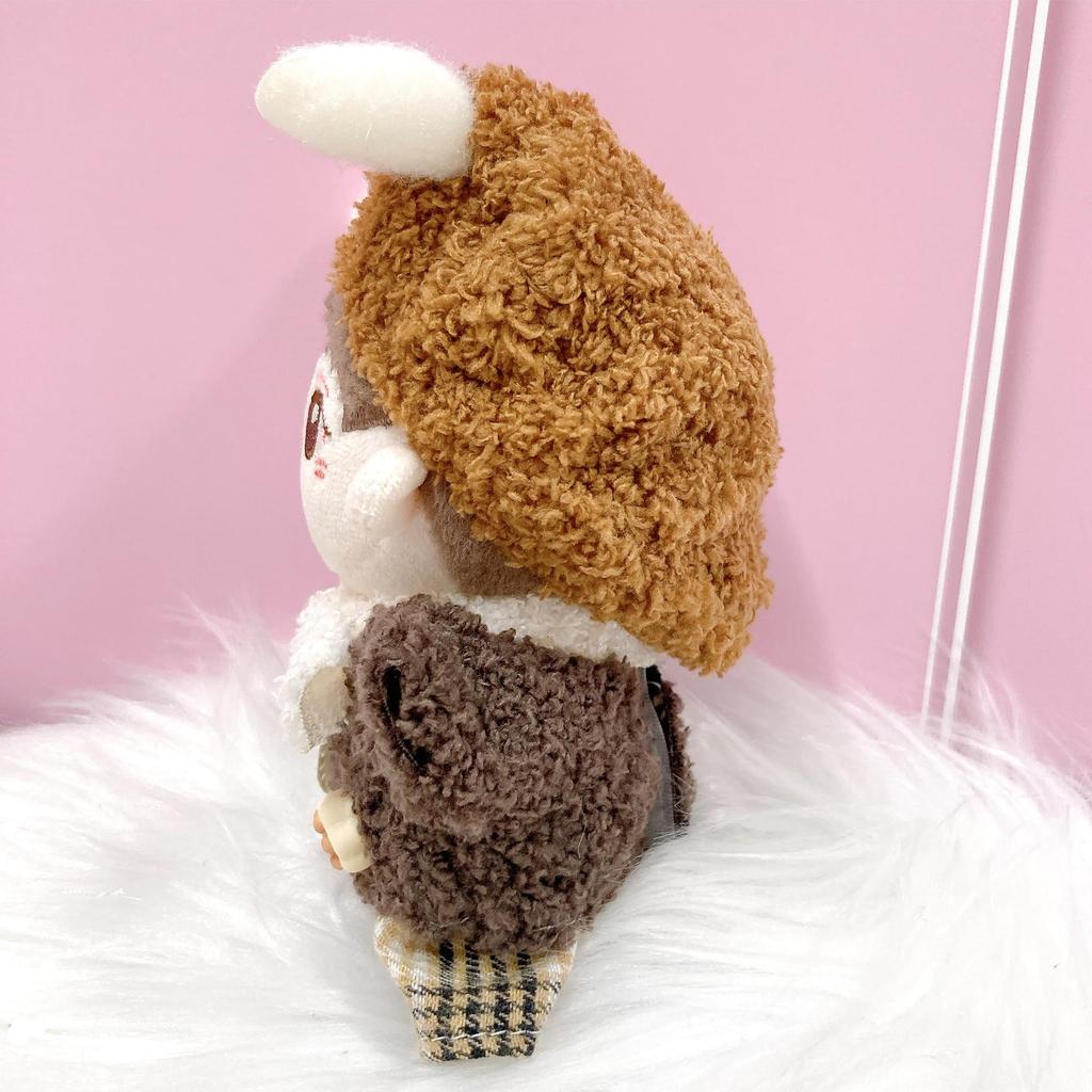 10cm Plush Toy Fluffy Latte Color Coordination Set, Brown, Plush Clothes, Kigurumi Accessories, Otaku Activities, Doll Mascot, K-Pop Doll Costume