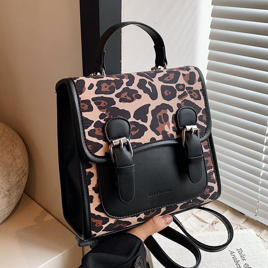 Women's Backpack New Contrasting Color Versatile Backpack Small Schoolbag