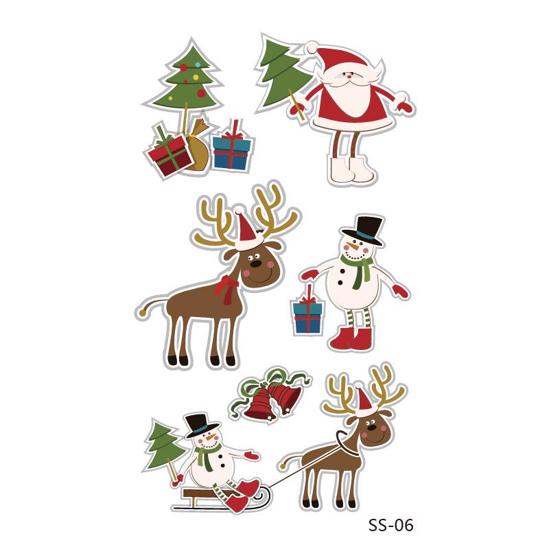 Christmas Fun Face Stickers: Children's Cartoon Tattoo Stickers