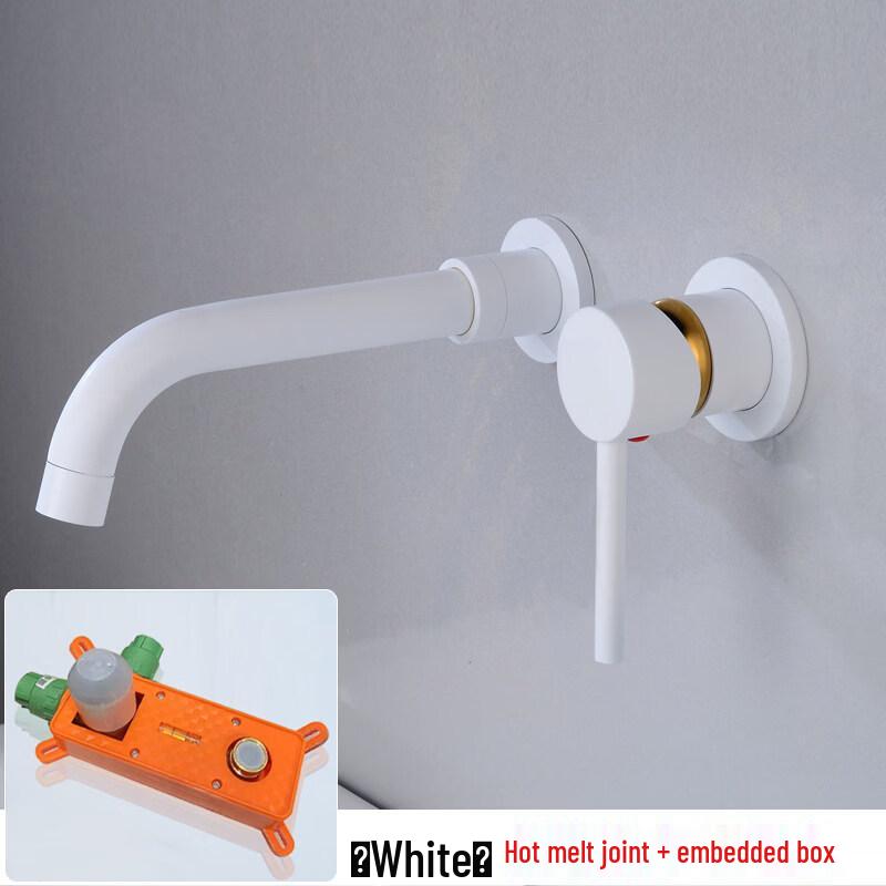 

Concealed Wall-Mounted Basin Faucet with Hot & Cold Water