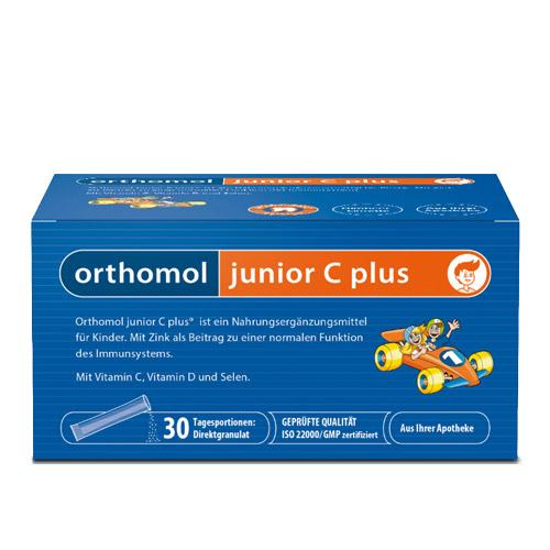 Orthomol Junior C Plus Raspberry & Lime Granules 30-day supply