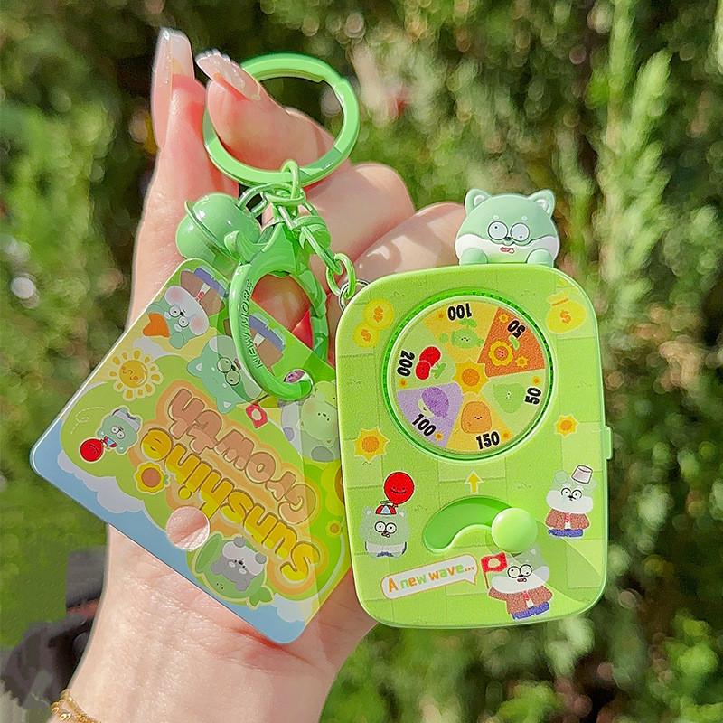 Plants Vs Zombies Originality  Fun Roulette Game Cartoon Pendant Keychain