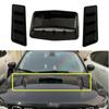 3 peças Capas de Saída de Ar Laterais Médias Pretas Brilhantes Estilo Universal para Carro