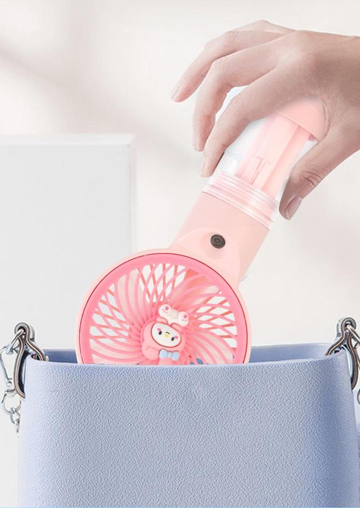 Adorable USB Rechargeable Handheld & Desktop Mini Fan