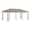 VidaXL Belvédère avec moustiquaire 6x3x2,73 m Taupe 180 g-m²