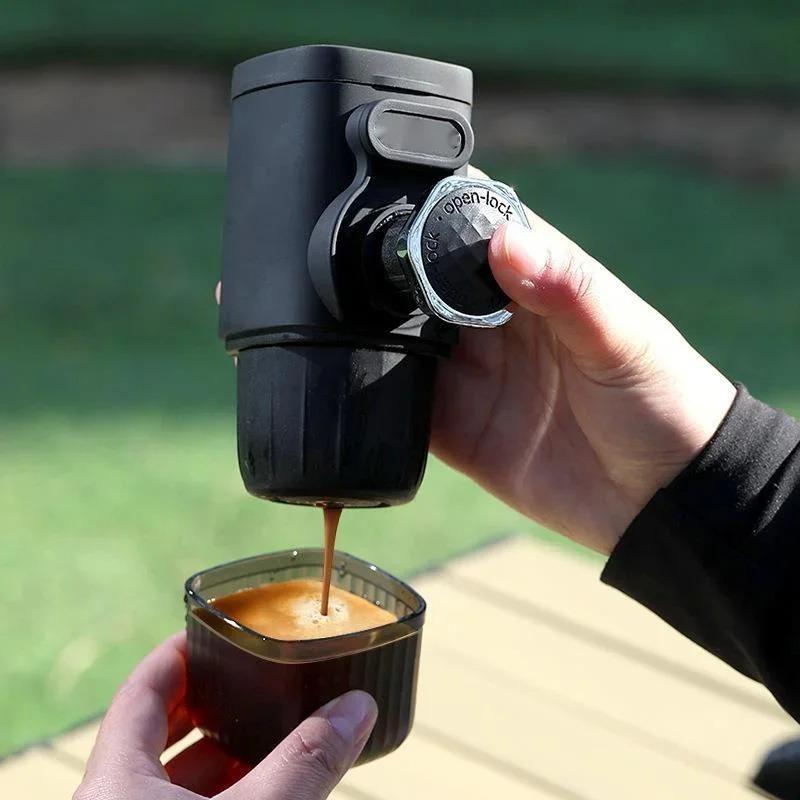 Capsule Powder Compatible Hand Press Coffee Machine Portable Italian Espresso Maker Small Household Travel Outdoor