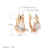Rose Gold Color Drop Earrings For Women Fashion Natural Zircon Wedding Earrings Luxury Crystal Gifts Daily Jewelry