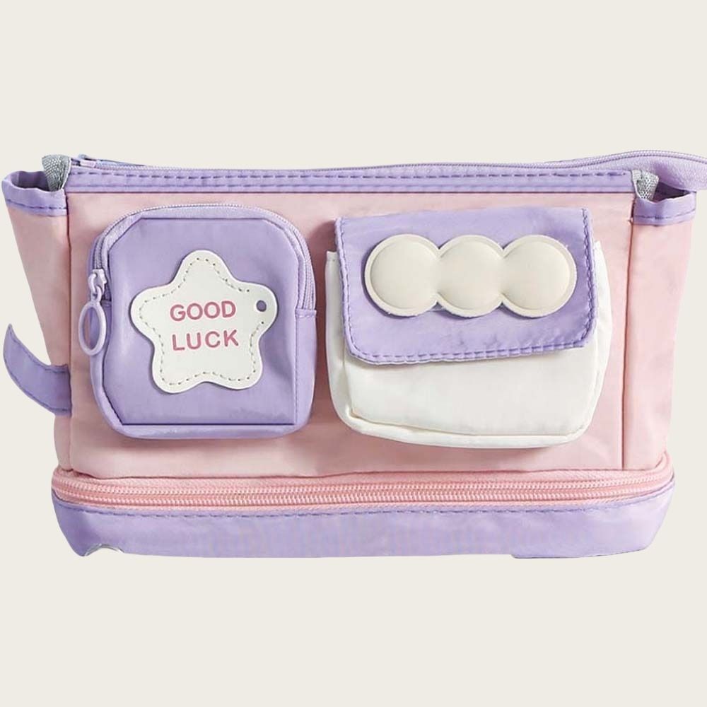 Multilayer Korean Pencil Case Handheld Ins Pencil Pouch Y2K Star Stationery Bag  Stationery Holder