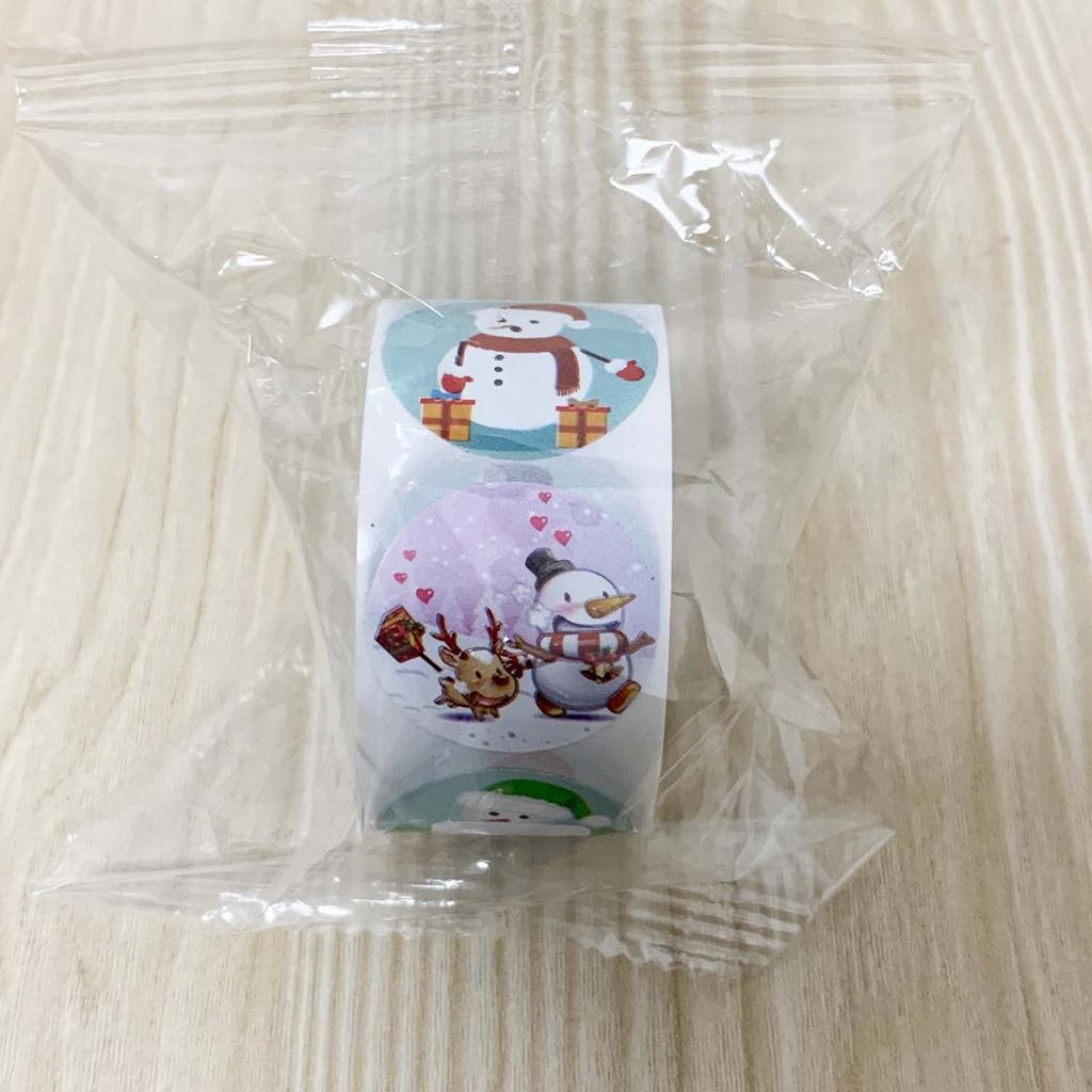100-500pcs Merry Christmas Sticker Animals Snowman Trees Decorative Stickers Christmas Gift Package Decor Stickers Envelop Seals