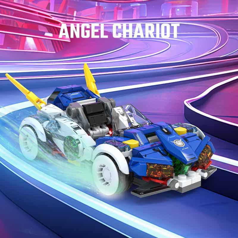 Non-Toxic Sembo Anime Elemental Chariot Assemblage Building Blocks Moc Sports Car Racing Vehicle Model Bricks Kids Toys For Children Diy Gifts