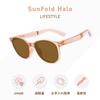 SUNFOLD HALO Folding Sunglasses UV400 LumiX Nylon Lenses Outdoor Casual Unisex Travel [EYEGLAD] High-Definition Seawater-Resistant (Amber/Brown