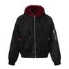 2025 Winter Weinrot Retro Kapuzenmantel mit Pelzkragen Baumwollmantel - Kurzer Reißverschluss Breite Jacke
