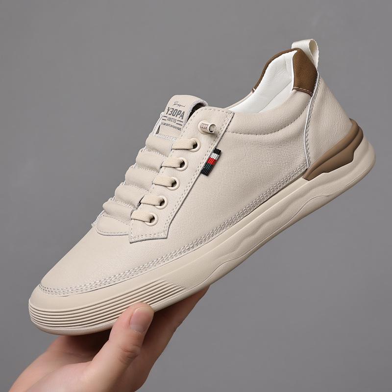 2024 new men's casual sports white shoes with one pedal, white men's shoes, lazy board shoes tide