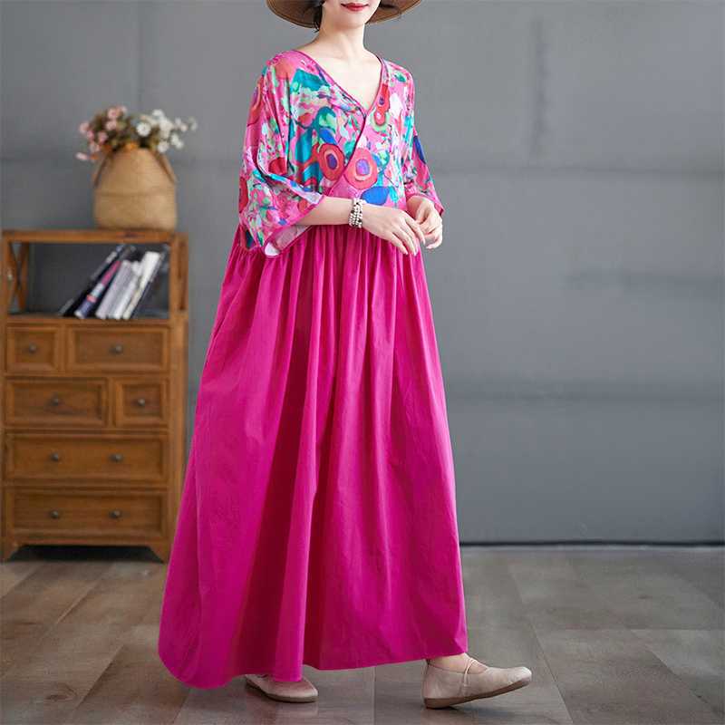 Summer V-neck Dress Long Dress