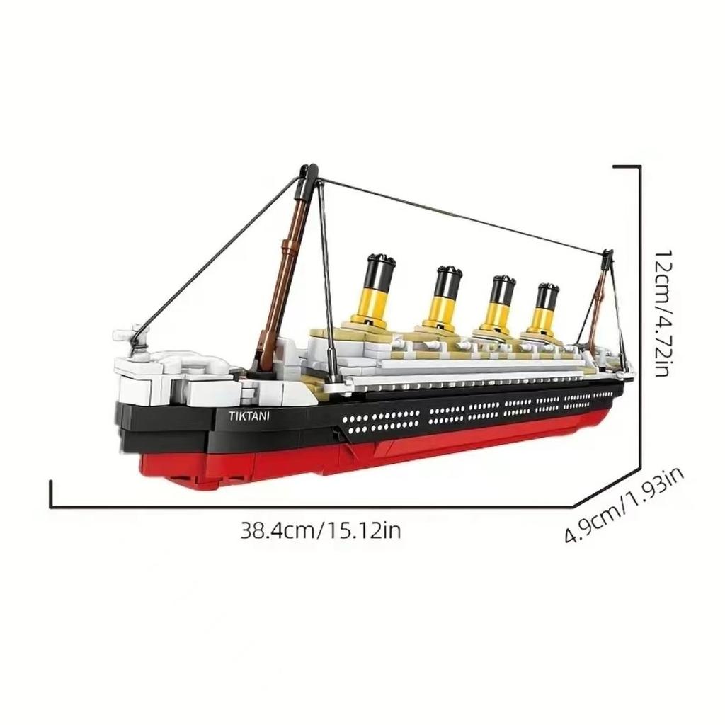 Lyx Havskryssning Byggstenar Stadsresor Ocean Liner Gör-det-själv-modell Montering Tegelstenar Barnleksaker Julklapp INGEN LÅDA