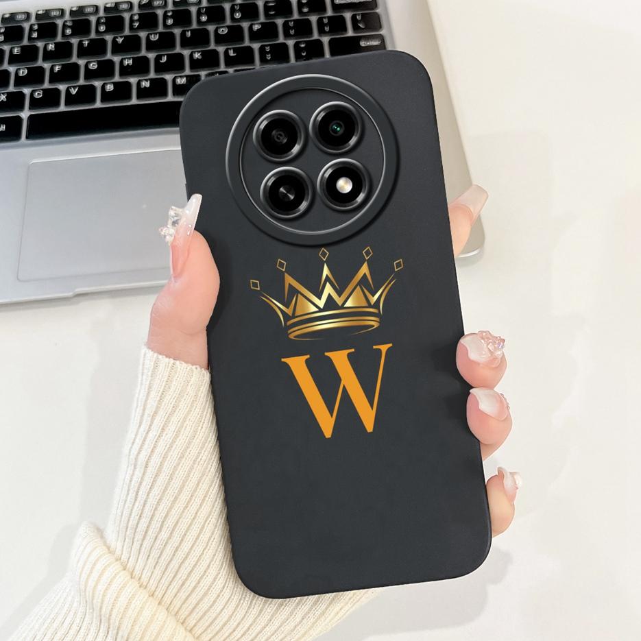 For Oppo A2 Pro 5G Case PJG110 Cute Crown Letters Cover Shockproof Soft TPU Phone Case For Oppo A2 Pro A2Pro Fundas 6.7'' Bumper