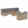 VidaXL Garden Lounge Set with Cushions 10 Pcs Beige Braided Resin 3223875
