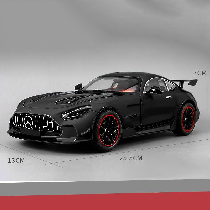 

Большой 1:18 Mercedes Benz GTR Миниатюрная коллекция Моделирование литой легкосплавной машинки Звуковые и световые игрушки для детей Подарки чёрный