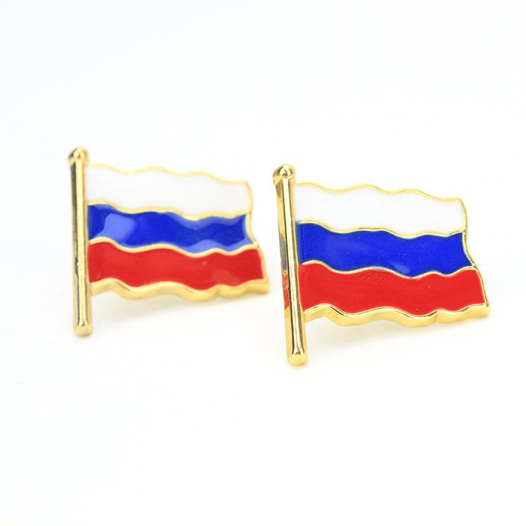 Historic Russian Flag Brooch, National Day Costume Badge, Exquisite Jewelry Gifts And Accessories